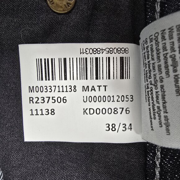 Mavi Jeans Mens 38x34 MATT Relaxed Straight Leg Blue Dark Wash Stretch Denim NWT - Picture 7 of 7